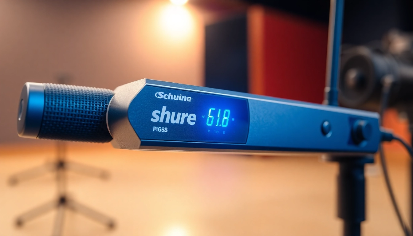 Detailed view of PG88 wireless microphone receiver with signal indicators in a professional audio setup, highlighting durability and modern design, ideal for live performances and broadcasting.
