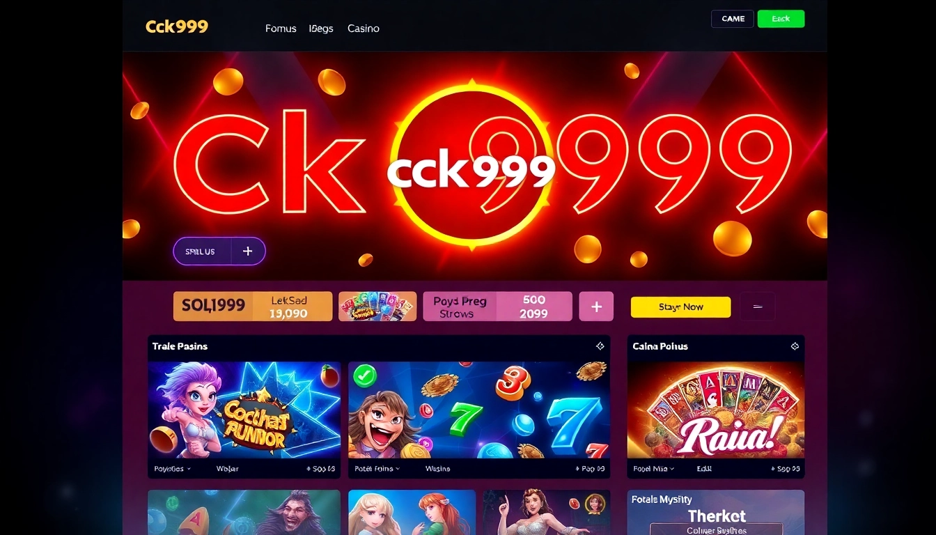 ck999 online casino platform with vibrant graphics and engaging gameplay experience for users seeking trusted betting options
