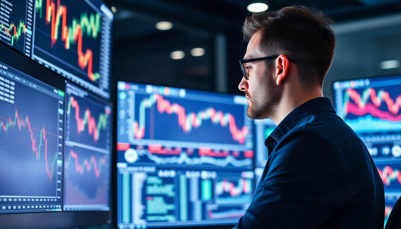 Trading view dashboard showcasing real-time market analysis and advanced charting tools for